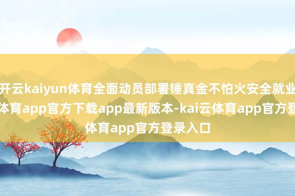 开云kaiyun体育全面动员部署锤真金不怕火安全就业-kai云体育app官方下载app最新版本-kai云体育app官方登录入口